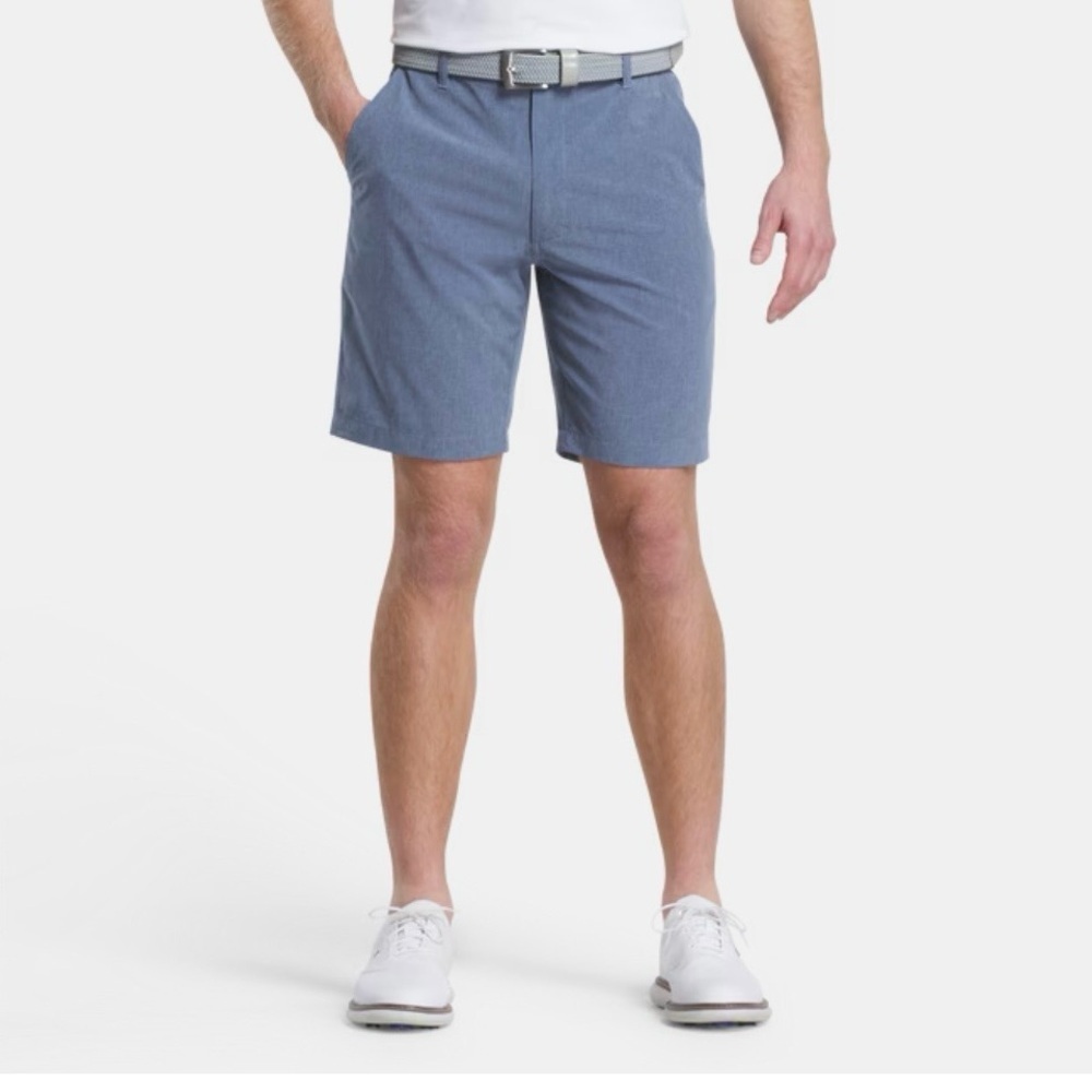 FootJoy Lightweight 9" Inseam Golf Shorts in Heather Navy - Size 34